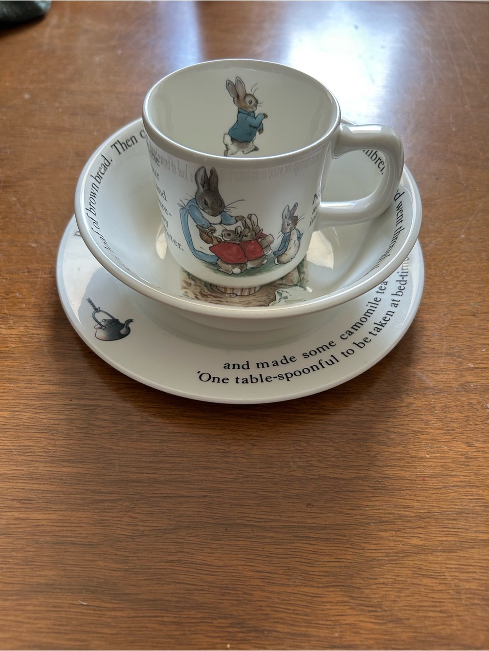 Royal Worcester Porcelain Tea Trio - White with Blue Accents